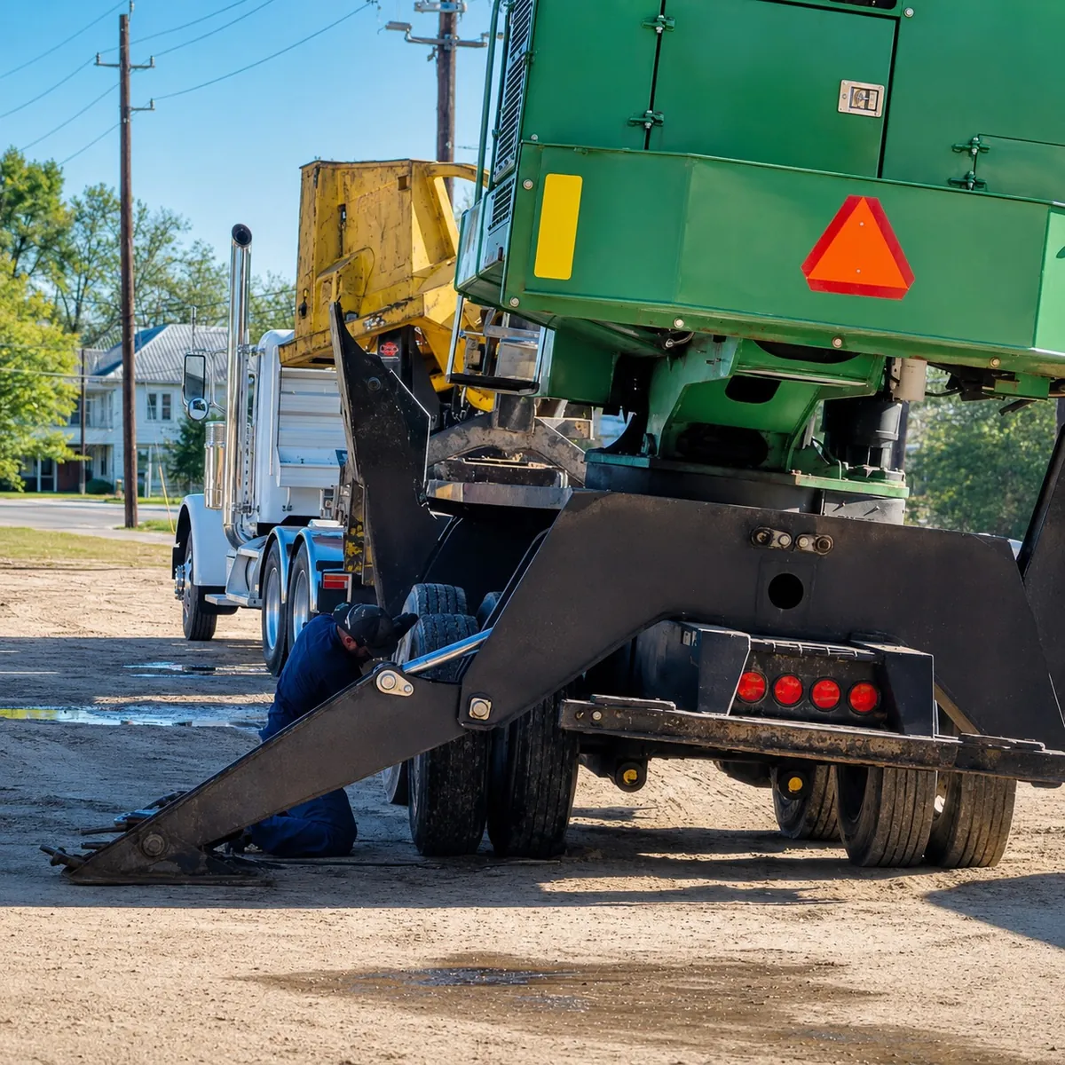Heavy equipment tire service at Prosise