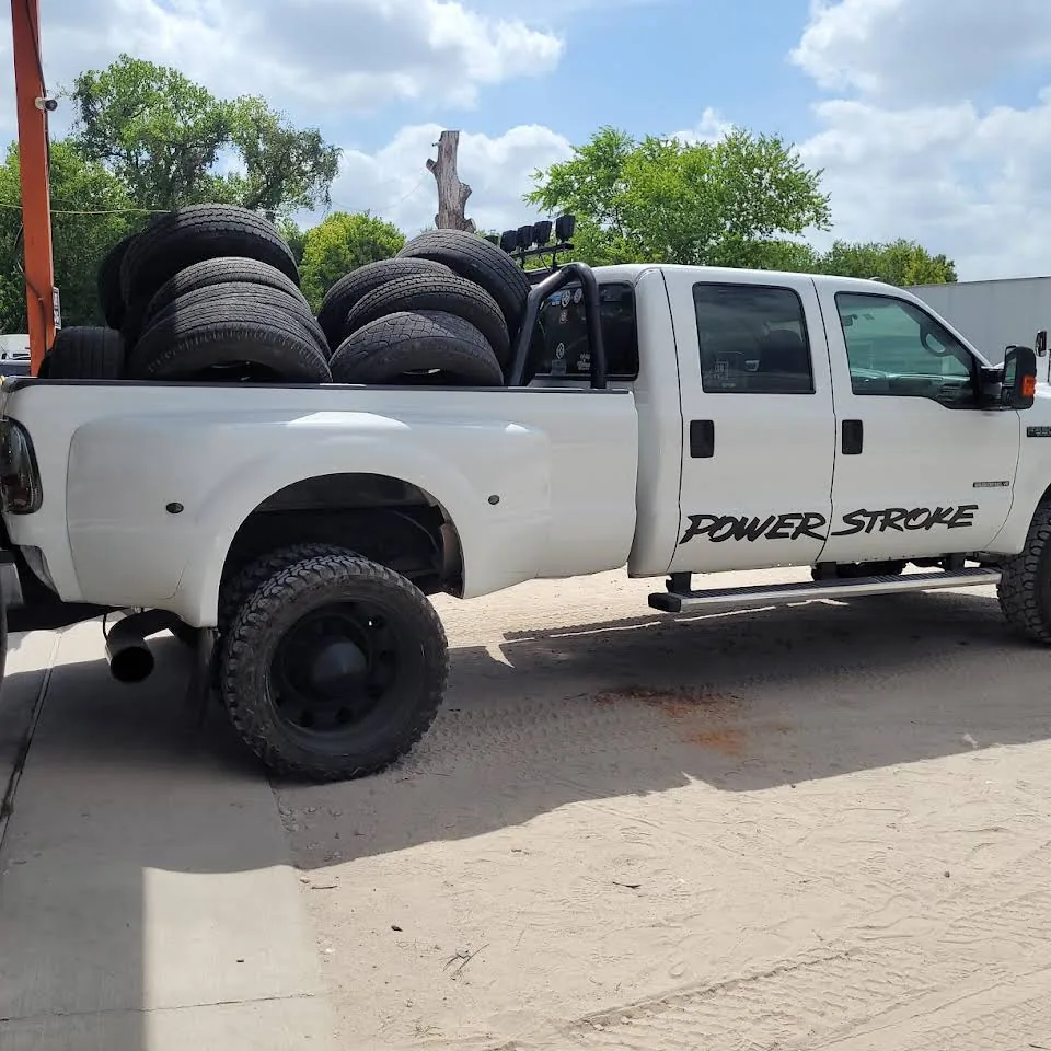 Pickup truck with tire load at Prosise