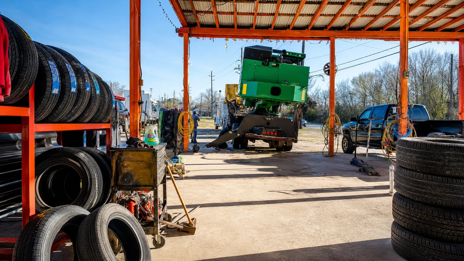 Prosise tire service bay with equipment